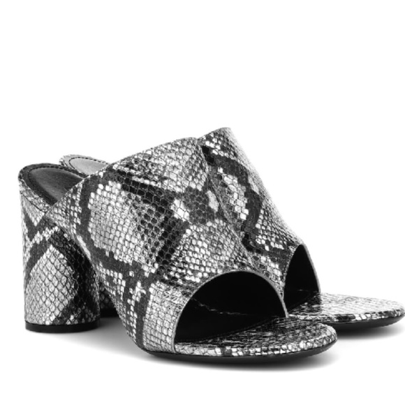 Balenciaga Snake-effect Leather Sandals - Picture 1 of 4